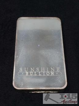 Sunshine Silver 10 ozt Fine Silver .999 Ingot