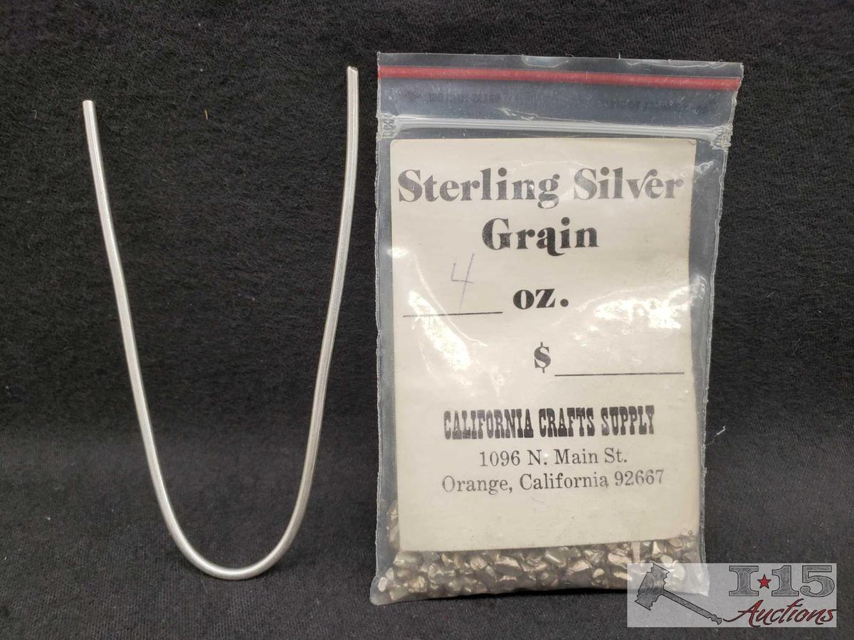 Sterling Silver Grain Bag and a Piece of Solder