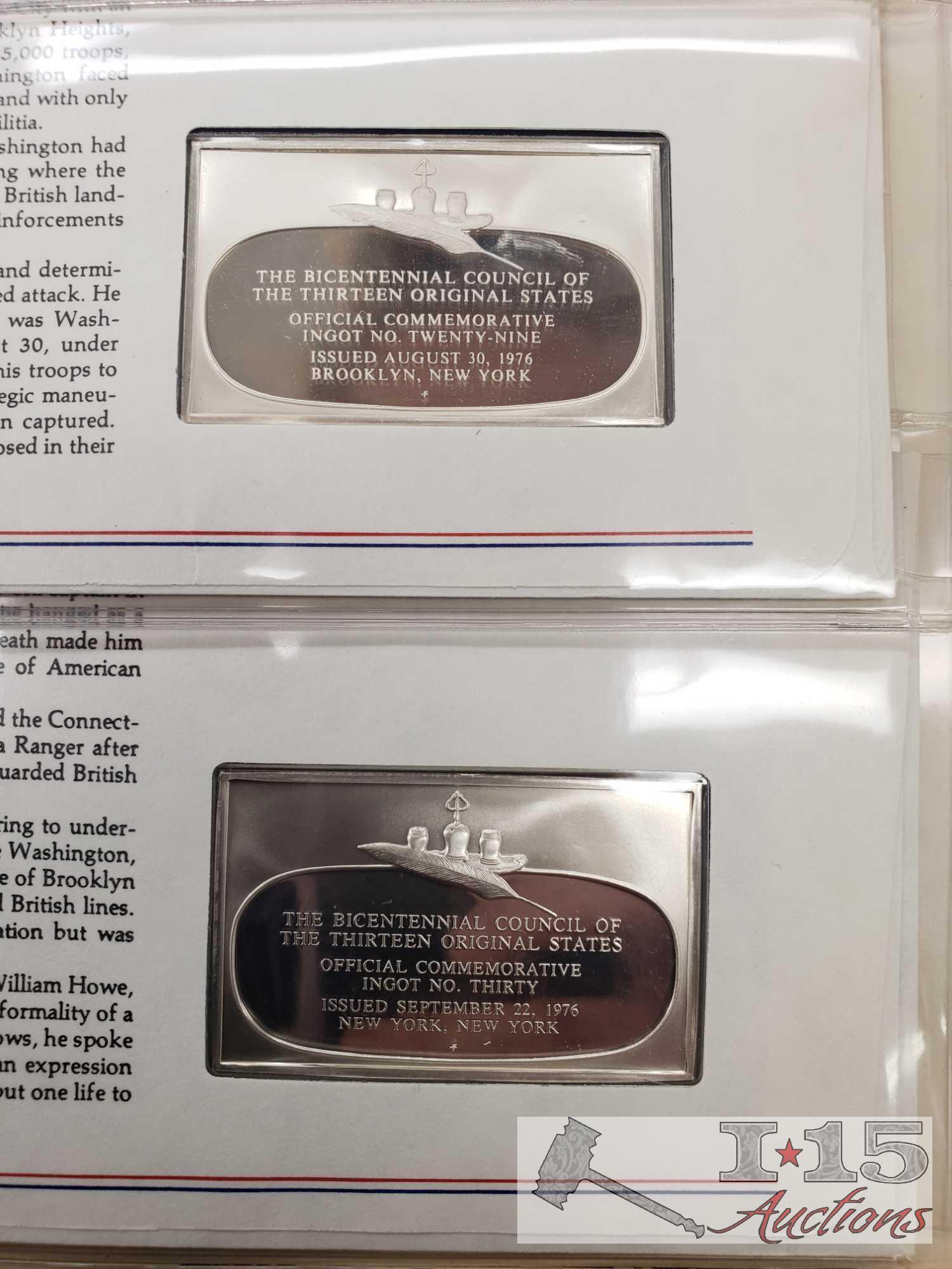 The Official Bicentenial Ingots .925 Sterling Silver For the 200th Anniversary of the American