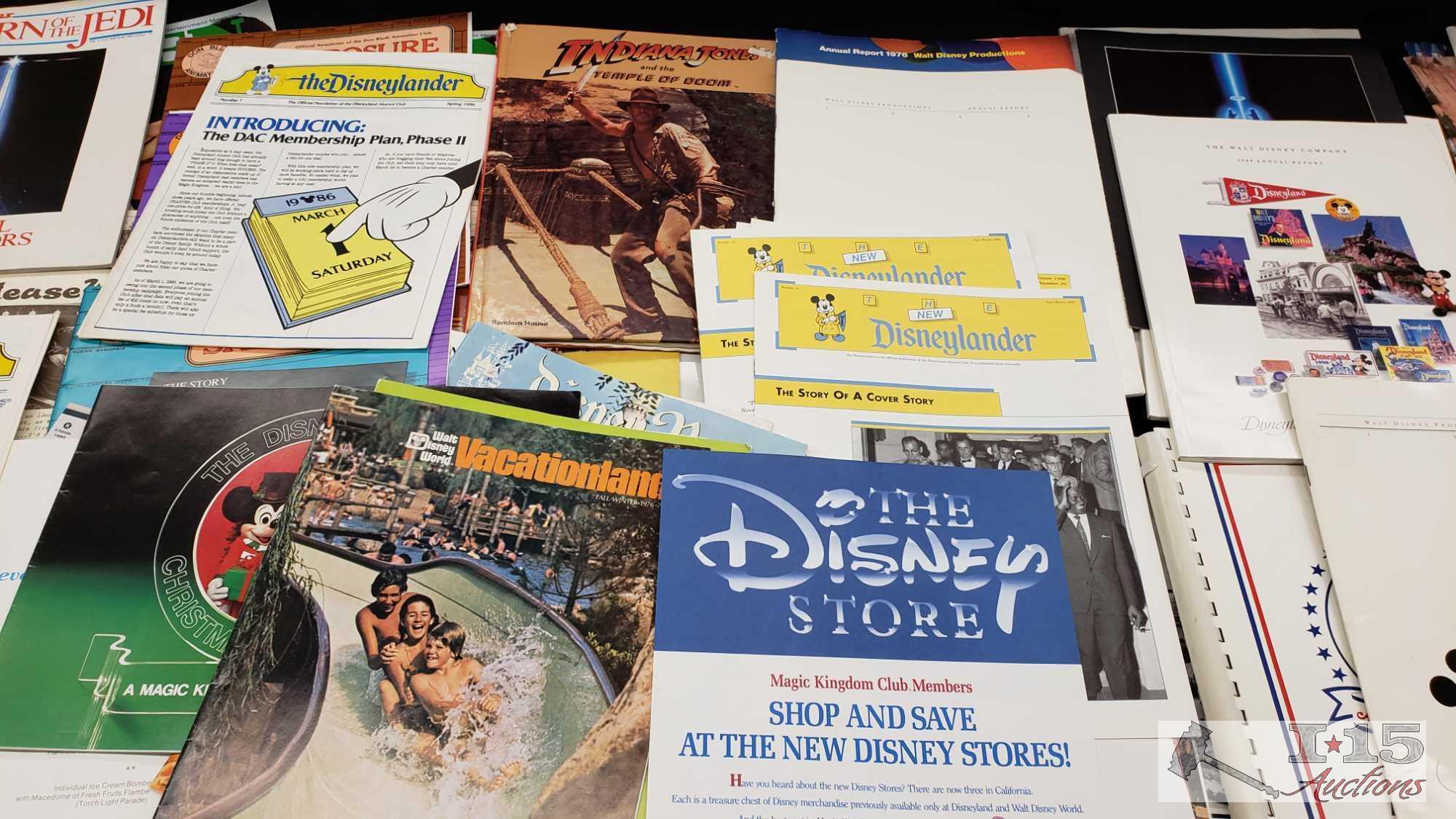 Disneyland Magazine's, Annual Reports and other Memorabilia