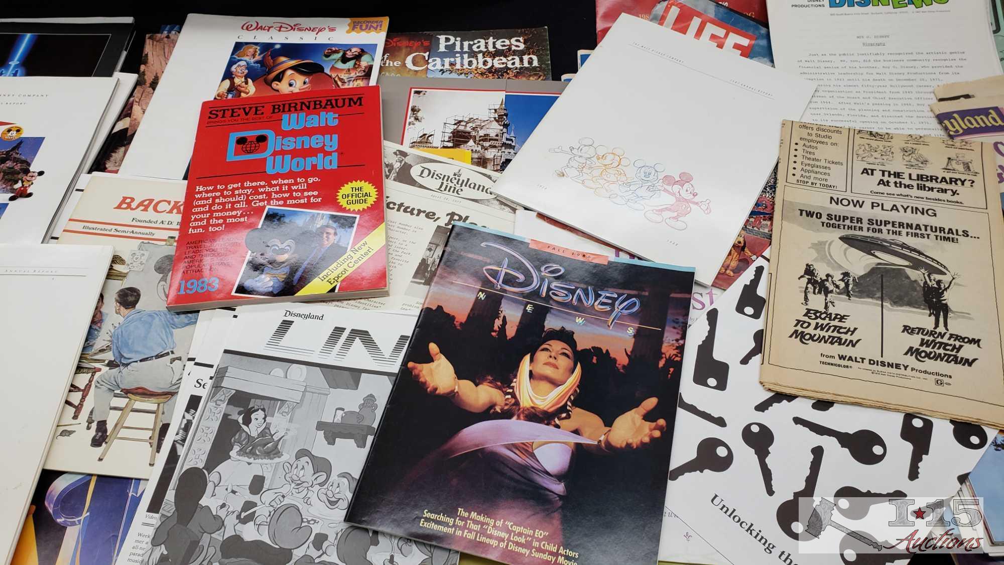 Disneyland Magazine's, Annual Reports and other Memorabilia