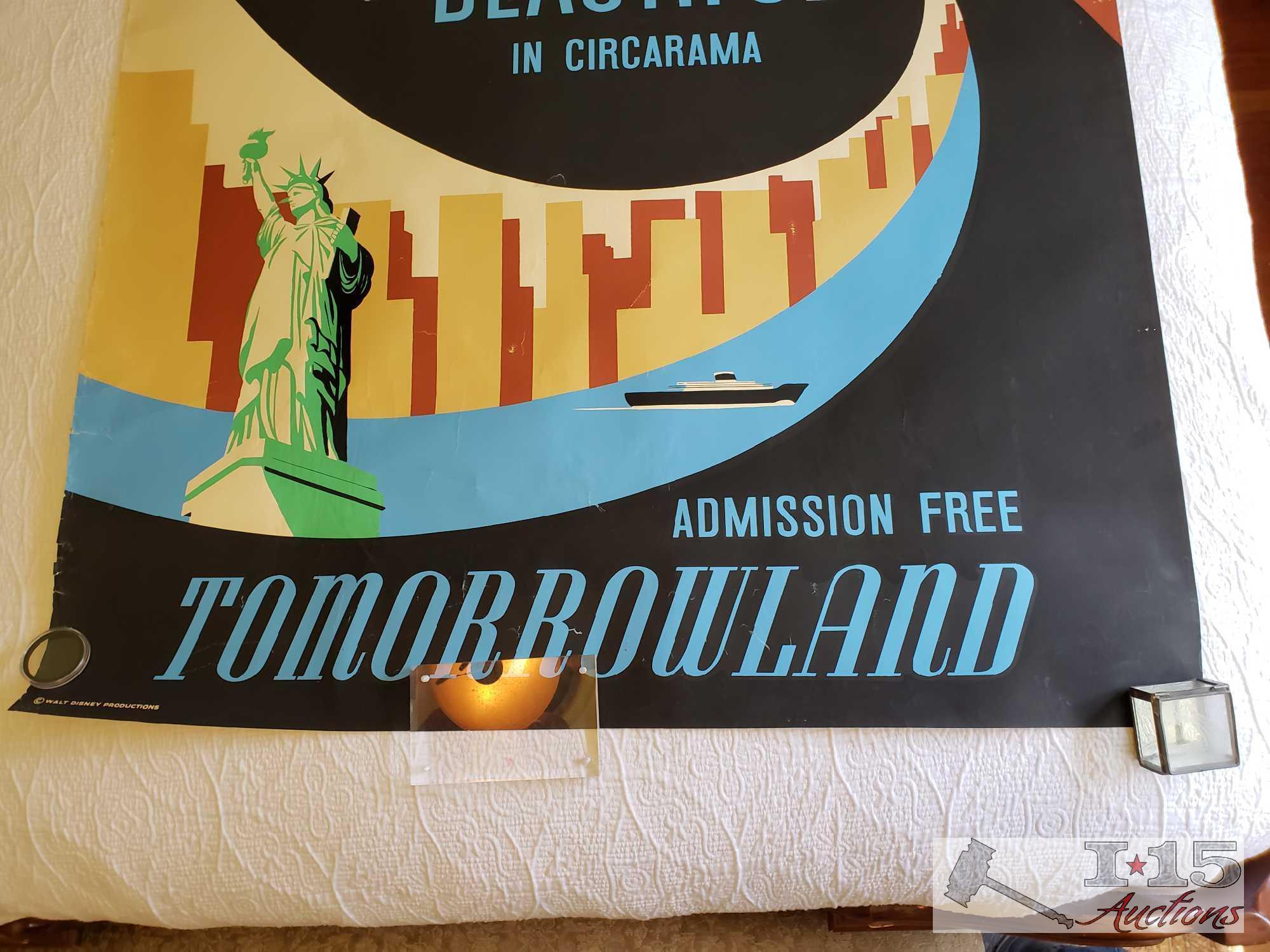 Authentic Disneyland AMERICA THE BEAUTIFUL IN CIRARAMA ATTRACTION POSTER 1960