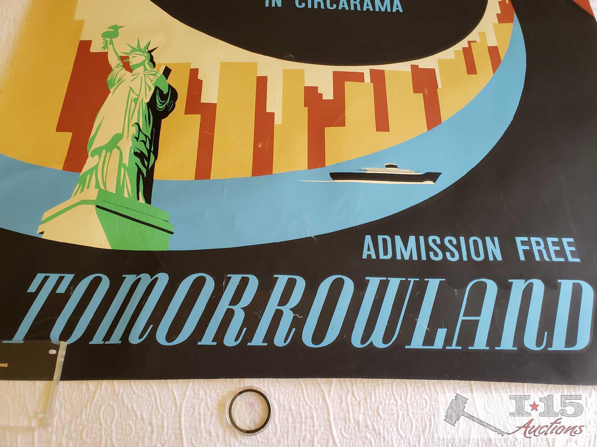 Authentic Disneyland AMERICA THE BEAUTIFUL IN CIRARAMA ATTRACTION POSTER 1960