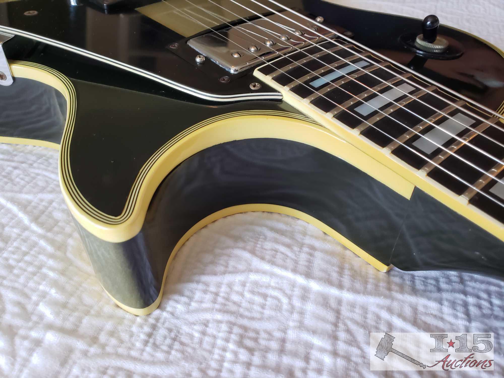 1979 Gibson Les Paul Silverburst Custom Electric Guitar, Restringed/Tuned.