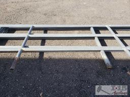 4 23' 9" Steel Corral Panels. 1 with Gate Opening