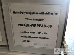 2 pallets of Matte Polypropylene with Adhesive