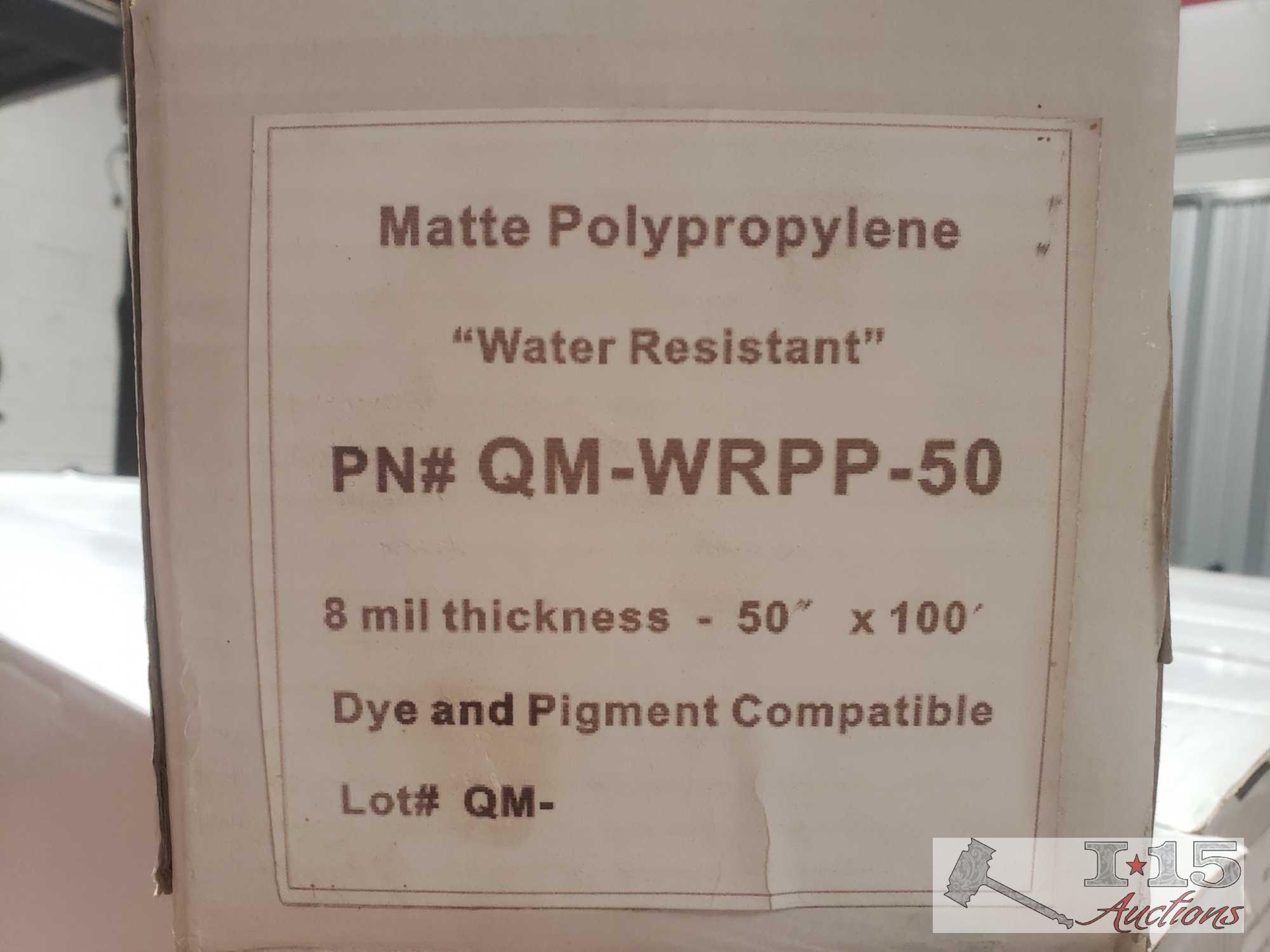 2 pallets of Matte Polypropylene with Adhesive