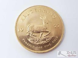 1977 Krugerrand 1ozt Fine .999 Gold Coin