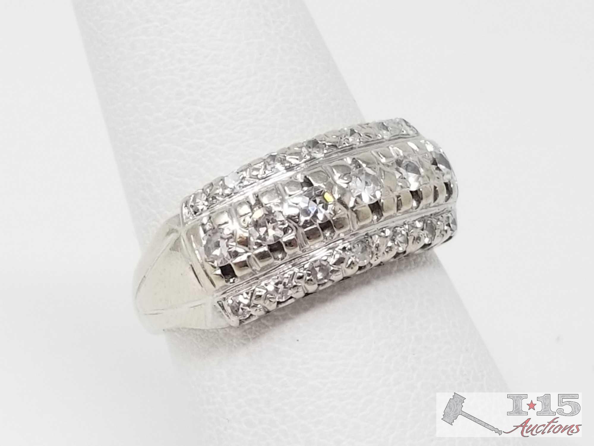 14k White Gold Diamond Ring