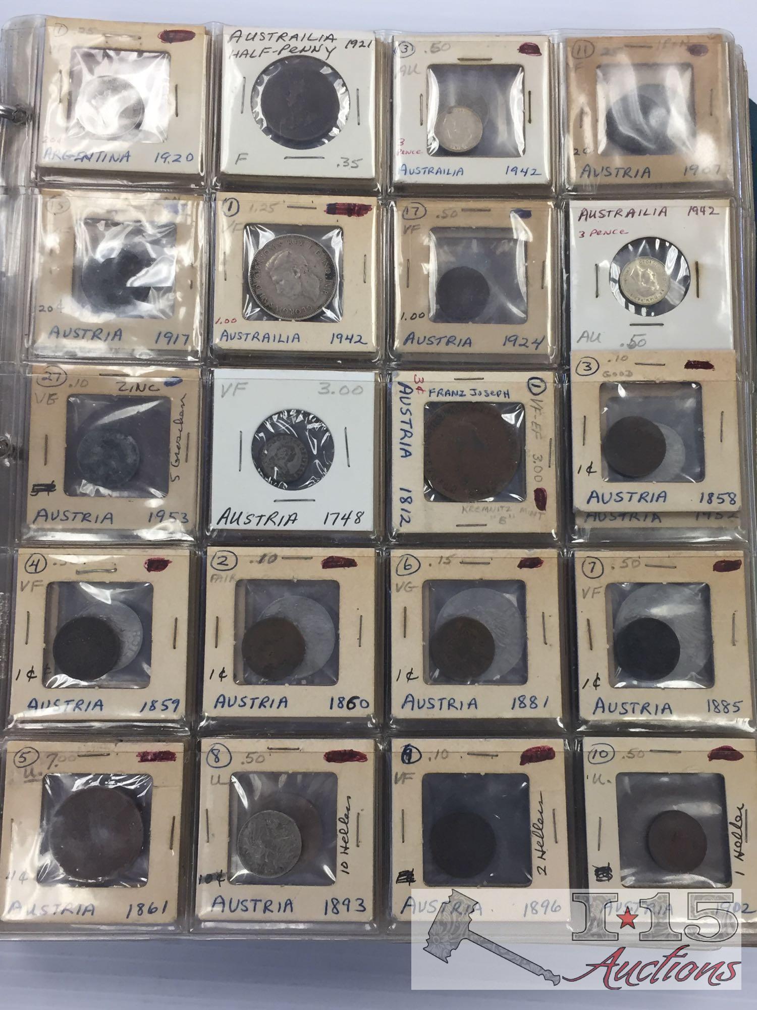 Over 300 Collector Foreign Coins! From Ancient Coins all the Way to the 1950's!