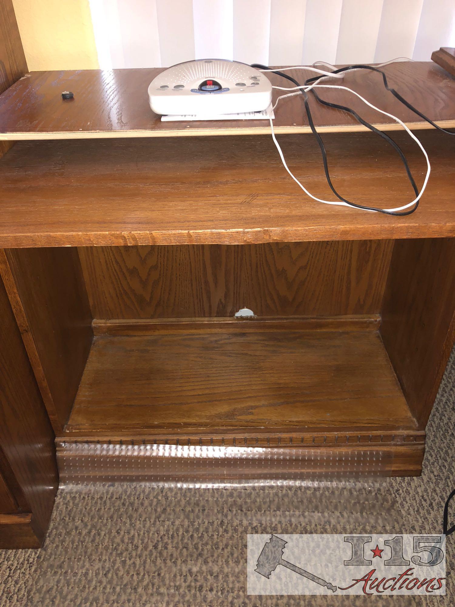 File Cabinet, Computer Desk, Bookshelf and Chair