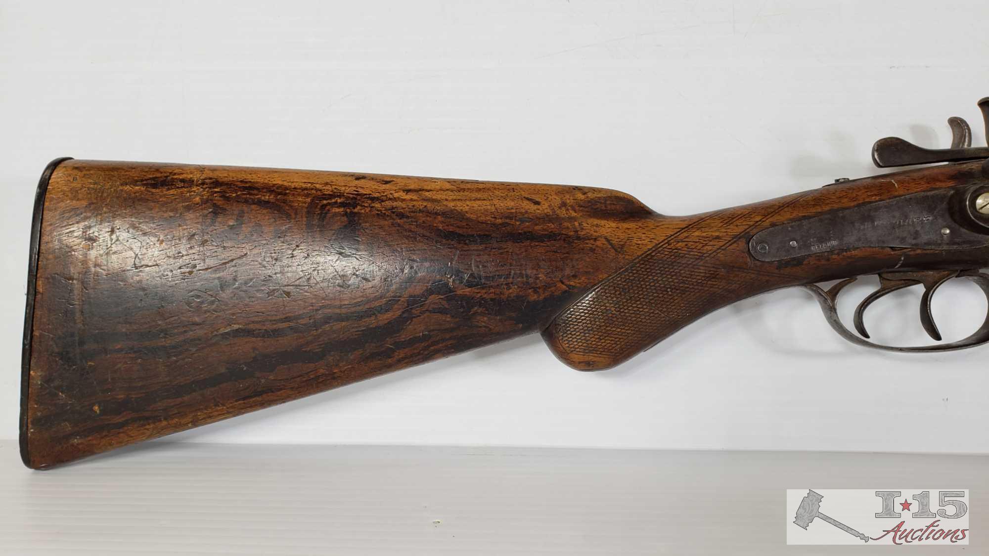 A. Richard Belgium Double Barrel 12 ga Shotgun