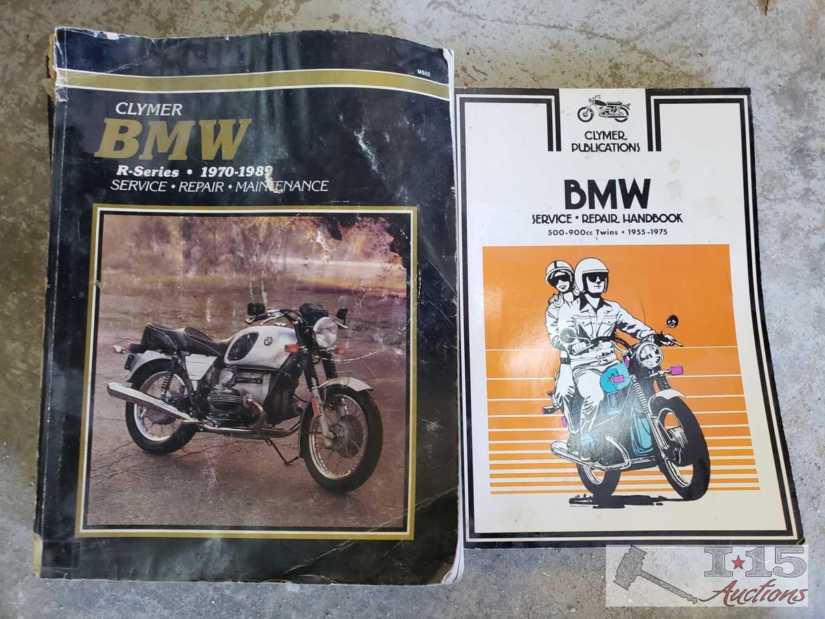 2 Clymer BMW Motorcycle Service Manuals, R-Series 1970-1989 and a 1955-1975