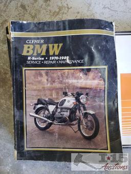 2 Clymer BMW Motorcycle Service Manuals, R-Series 1970-1989 and a 1955-1975