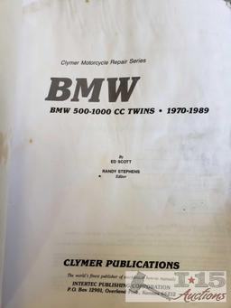 2 Clymer BMW Motorcycle Service Manuals, R-Series 1970-1989 and a 1955-1975