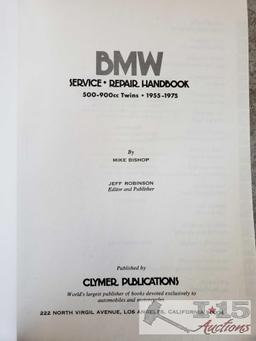 2 Clymer BMW Motorcycle Service Manuals, R-Series 1970-1989 and a 1955-1975