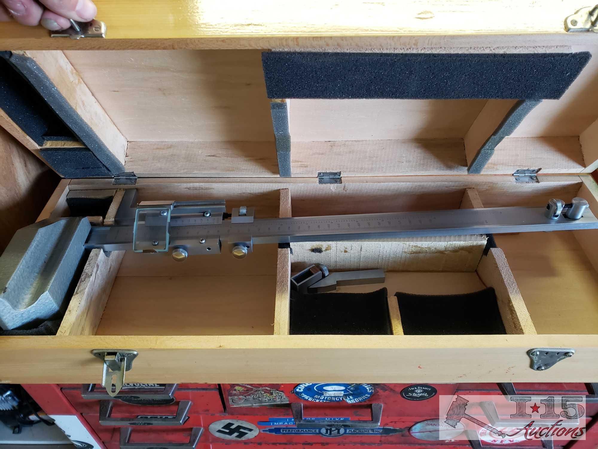 Mac Tools Tool Box with Micrometers/Calipers and Other Tools