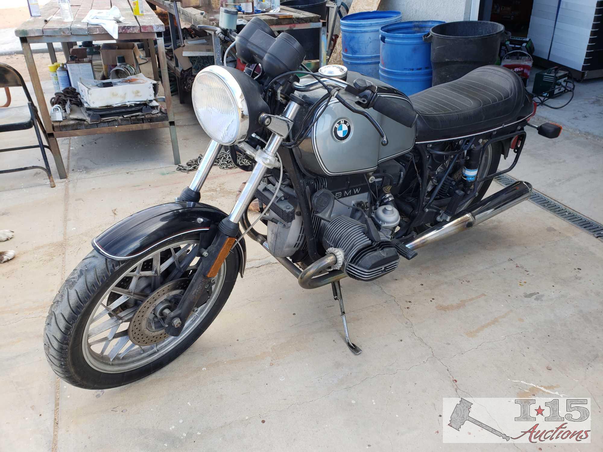 1982 BMW R100 Motorcycle, Running! See Video!