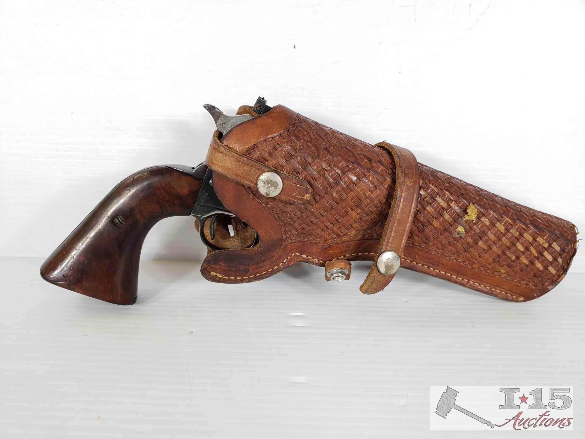 Herters .44 Calibre Revolver with Leather Holster