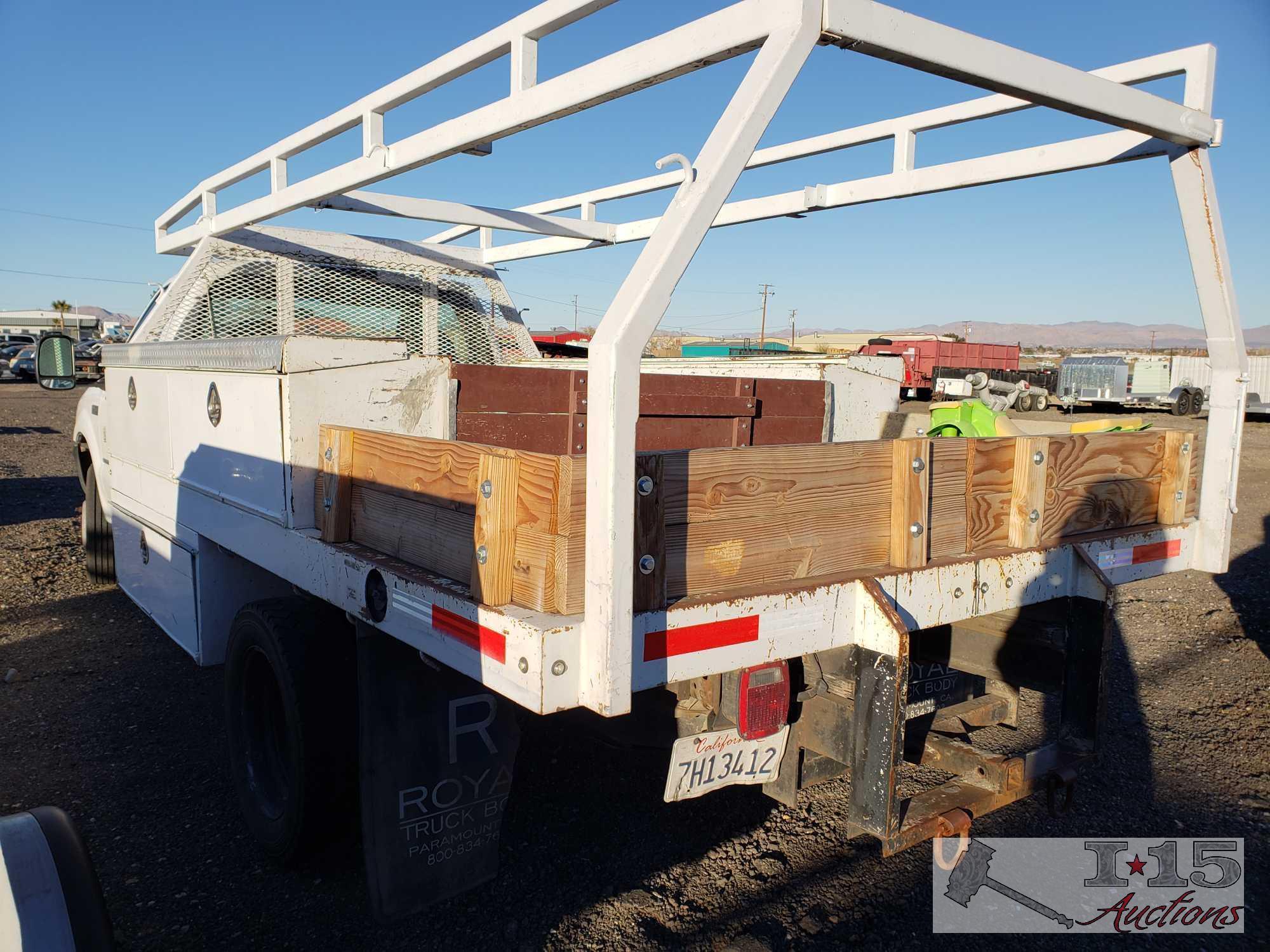 2003 Ford F-450 7.3L Powerstroke Diesel Truck with Service Bed. Turns Over, Won't Start