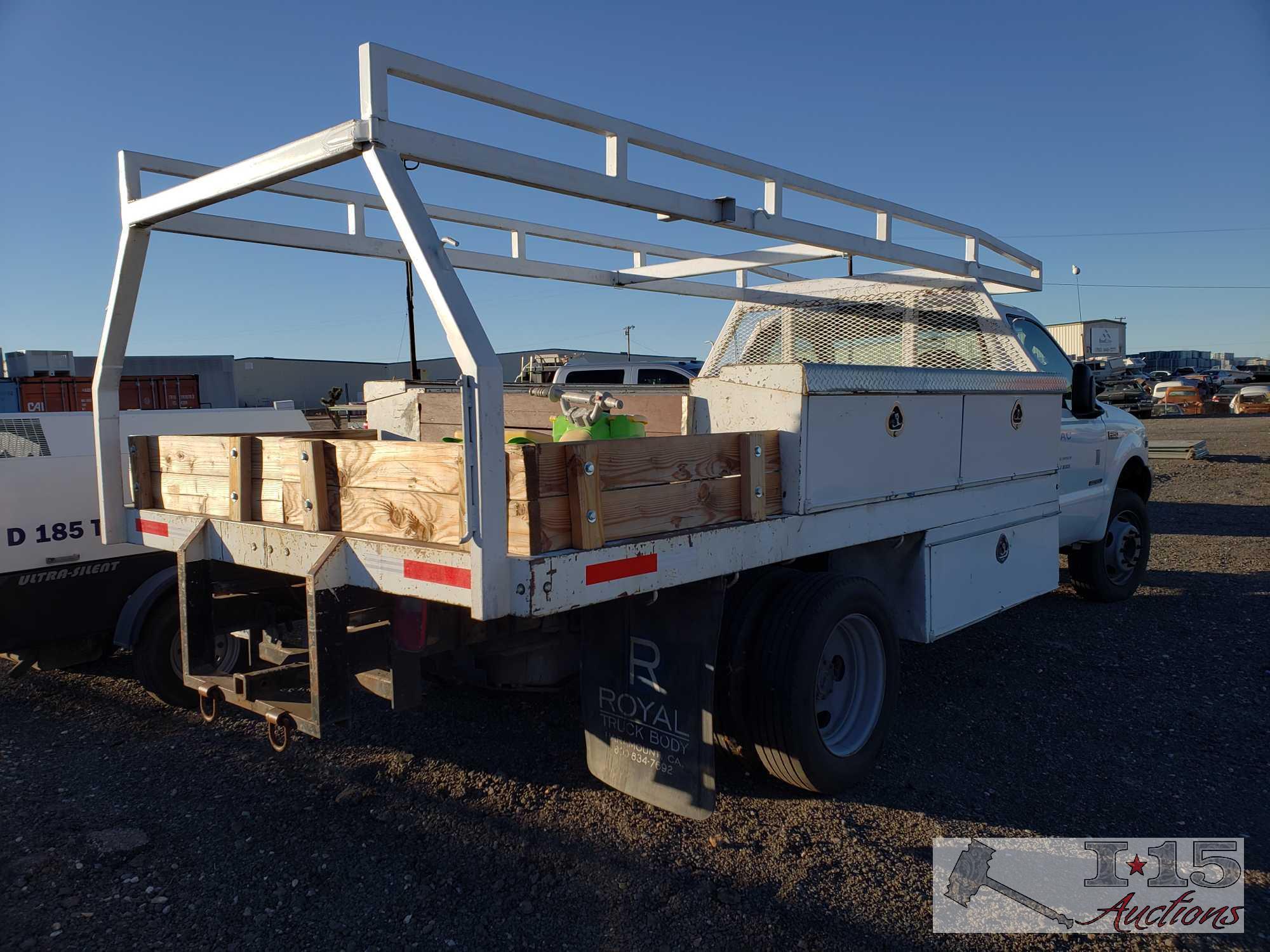 2003 Ford F-450 7.3L Powerstroke Diesel Truck with Service Bed. Turns Over, Won't Start