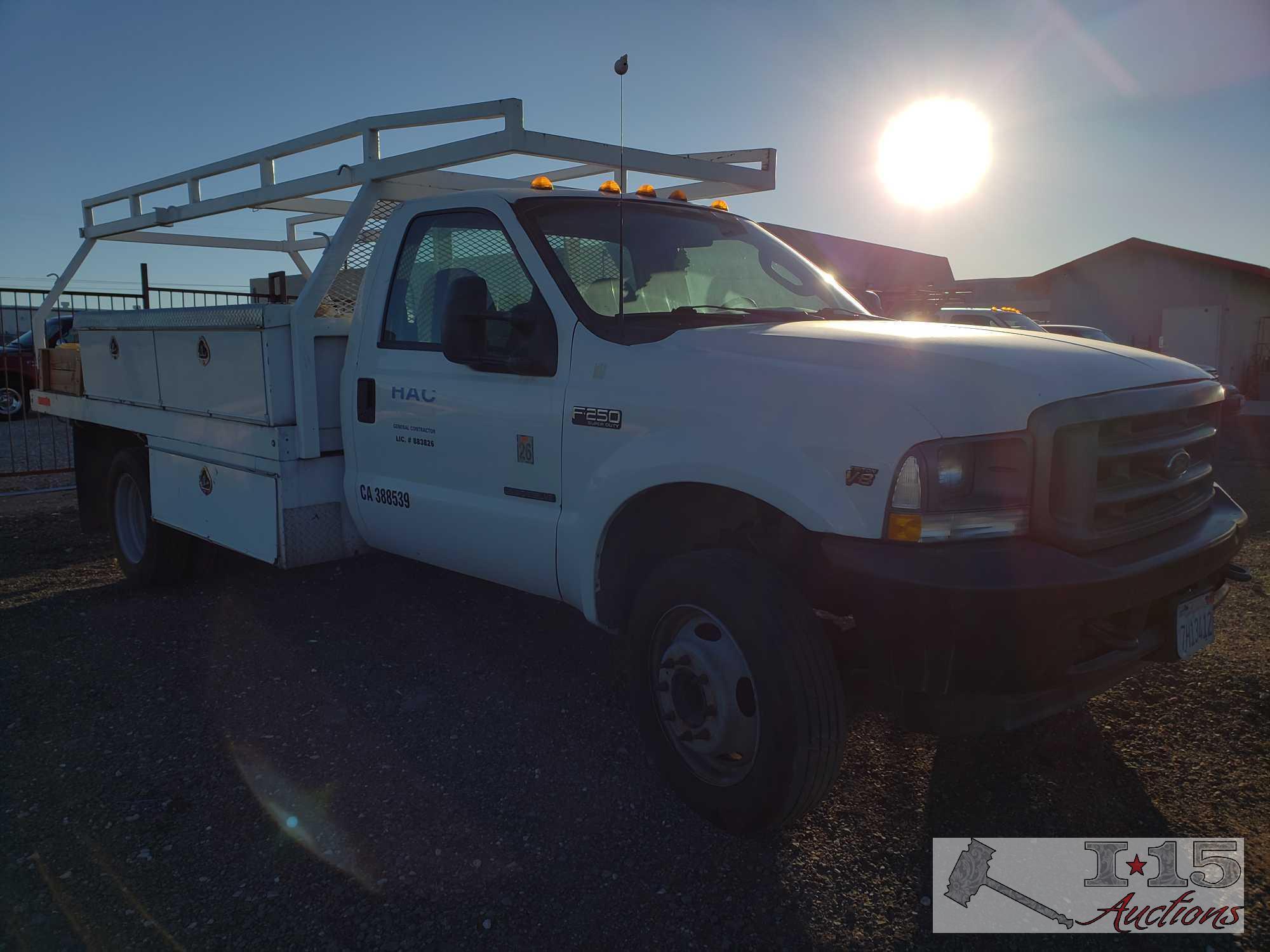 2003 Ford F-450 7.3L Powerstroke Diesel Truck with Service Bed. Turns Over, Won't Start