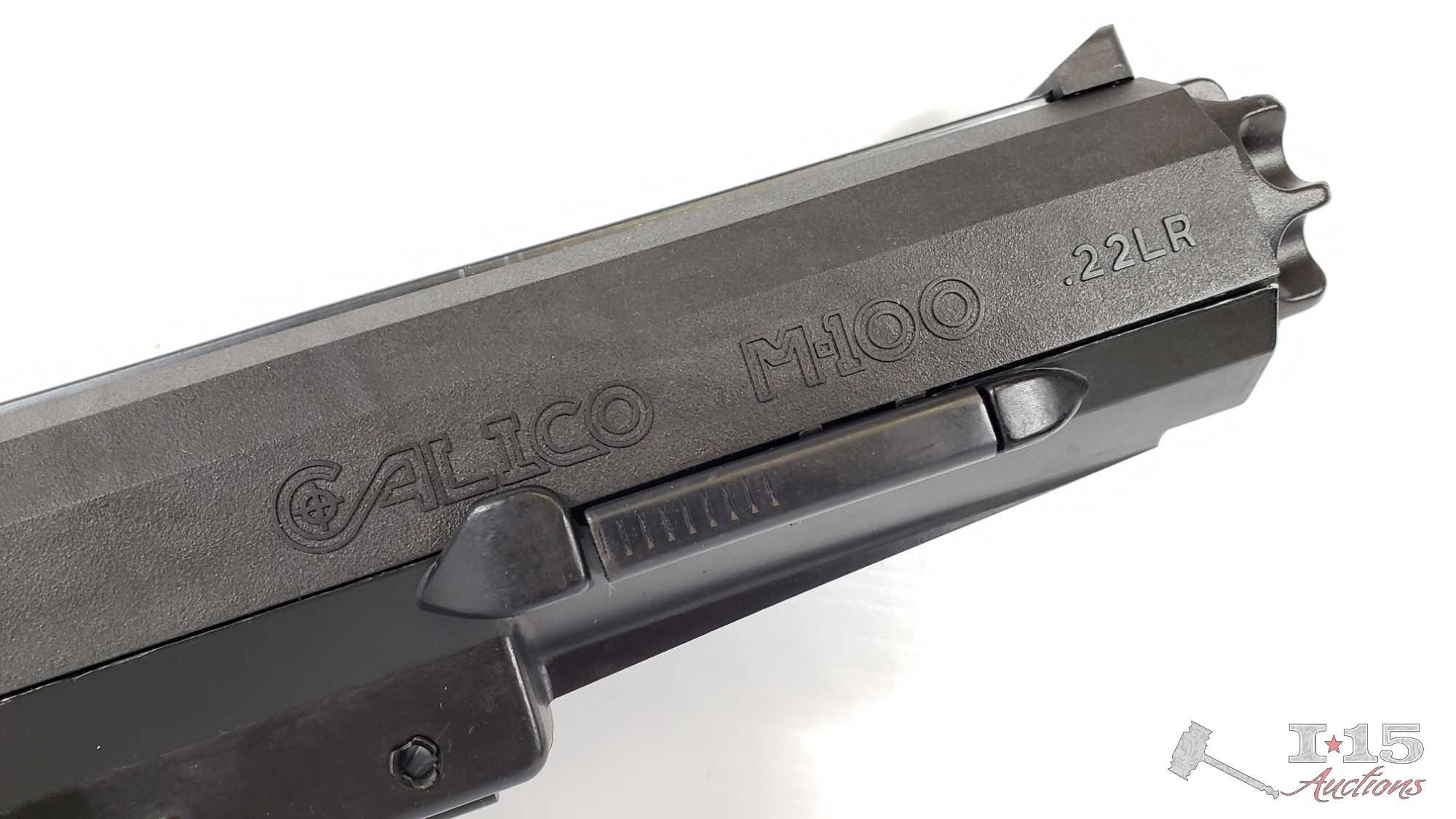 Calico M-100P .22lr Semi-Auto Pistol with Original Box and 100 Round Magazine