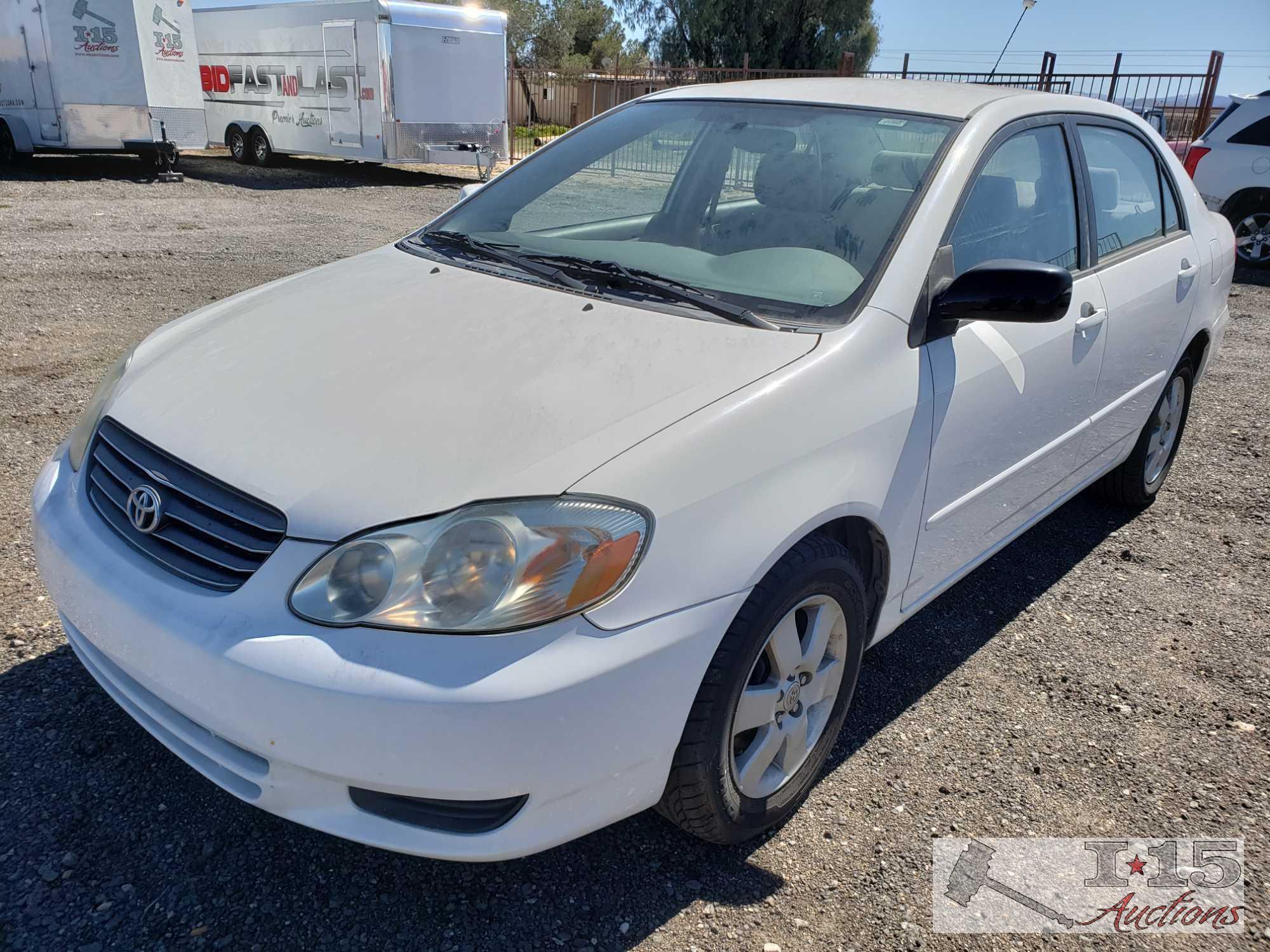 2003 Toyota Corolla LE White CURRENT SMOG!!! SEE VIDEO!!!