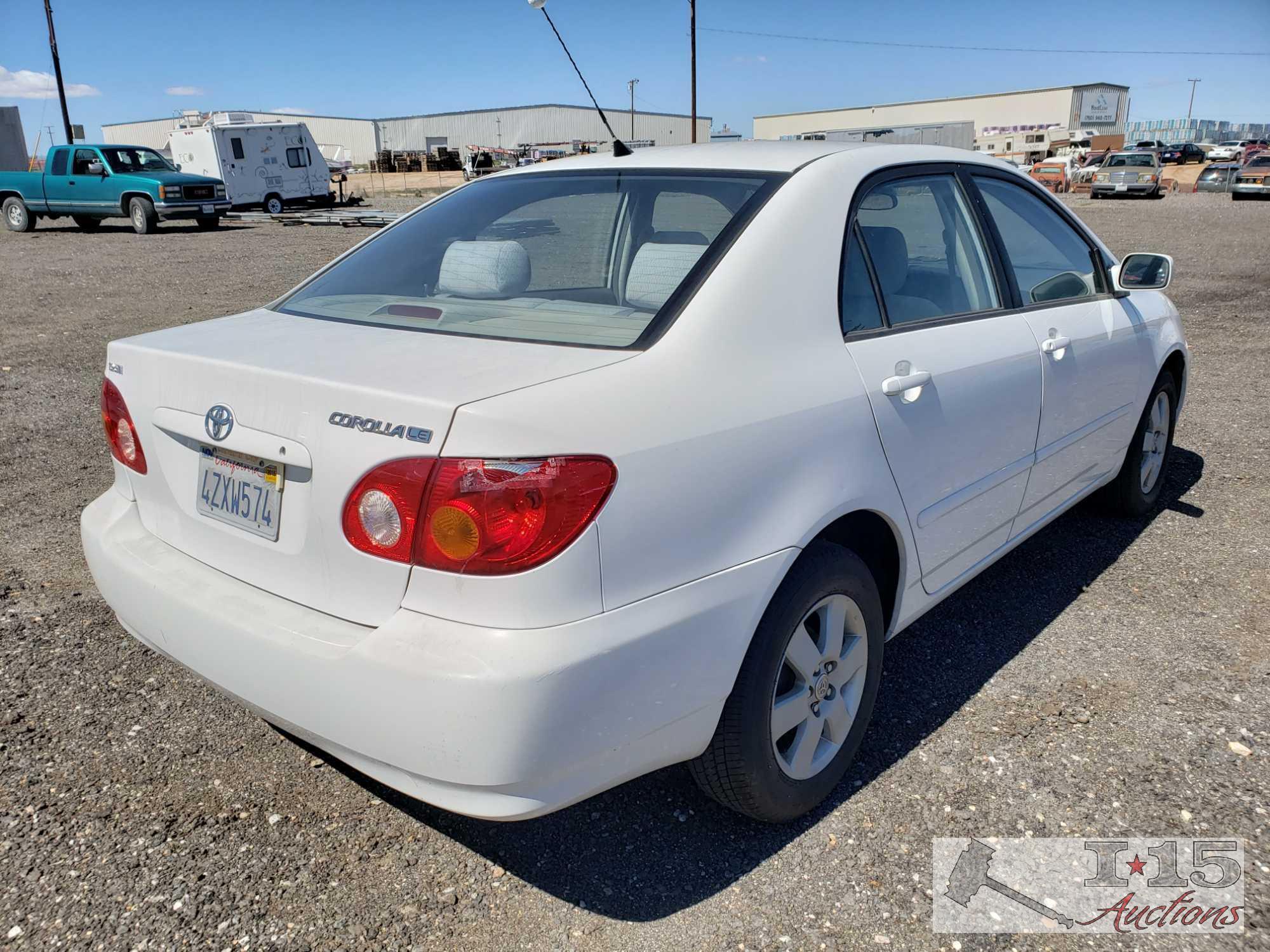 2003 Toyota Corolla LE White CURRENT SMOG!!! SEE VIDEO!!!