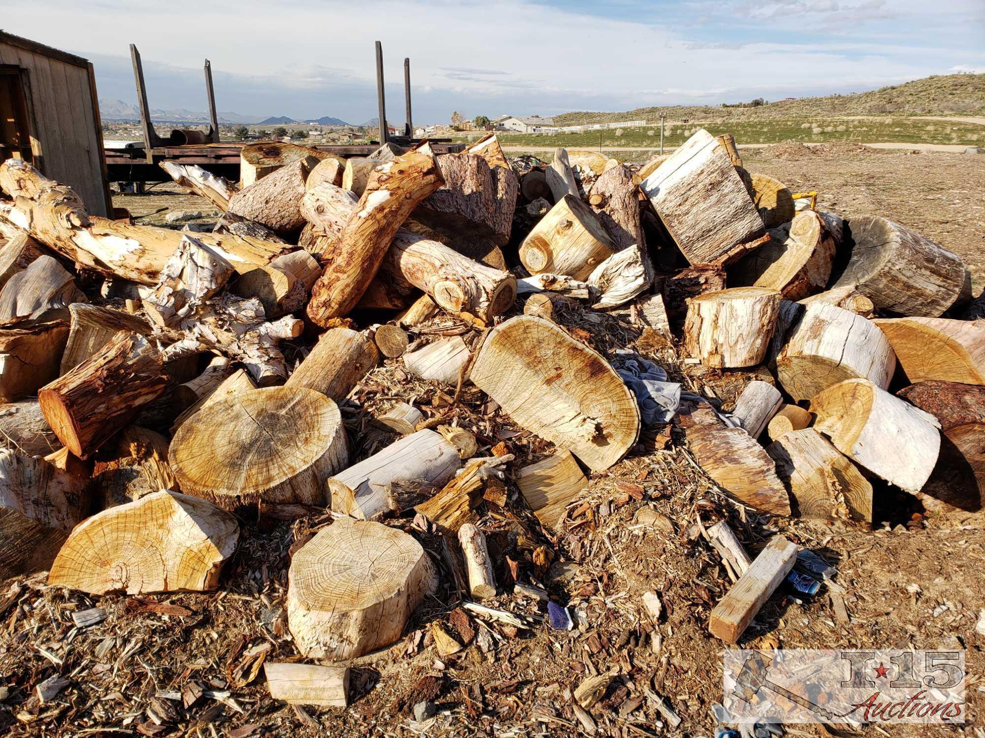 Big Pile of Ready to Split Firewood