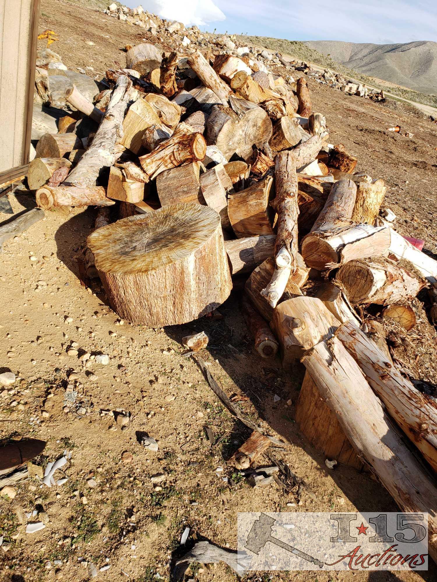 Big Pile of Ready to Split Firewood