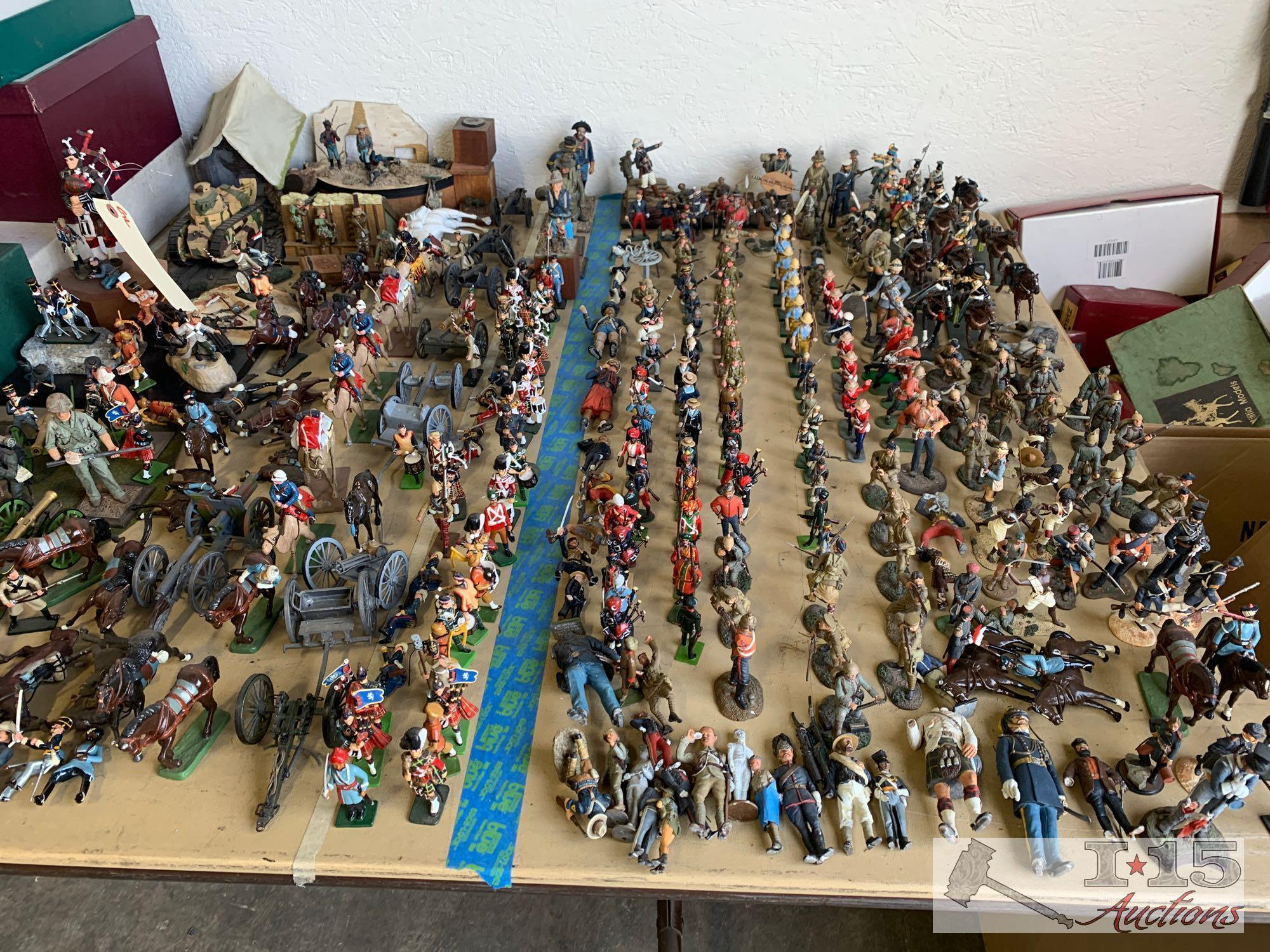 Approximately 300 Toy Solders and 2 Large Boxes of the Soldiers Empty Boxes