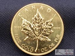 1987 $50 Maple Leaf 1oz Fine Gold Coin