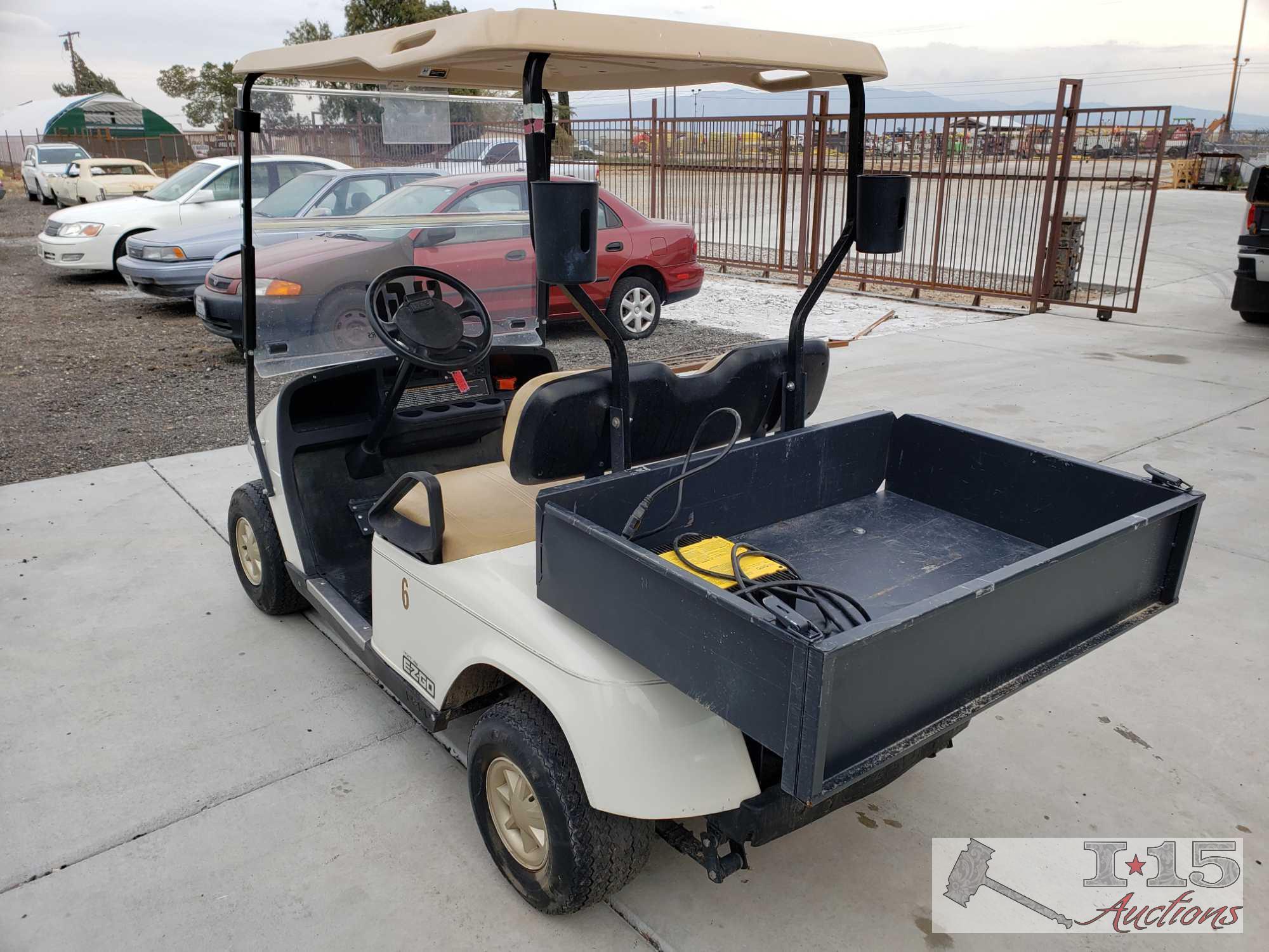 EZGO 48 Volt Electric Golf Cart with Charger, See Video