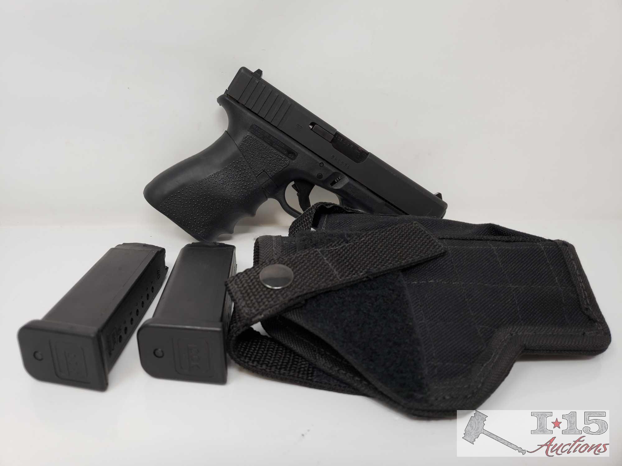 Glock 23 Semi-Auto .40 S&W Pistol with 2 Mags and Holster