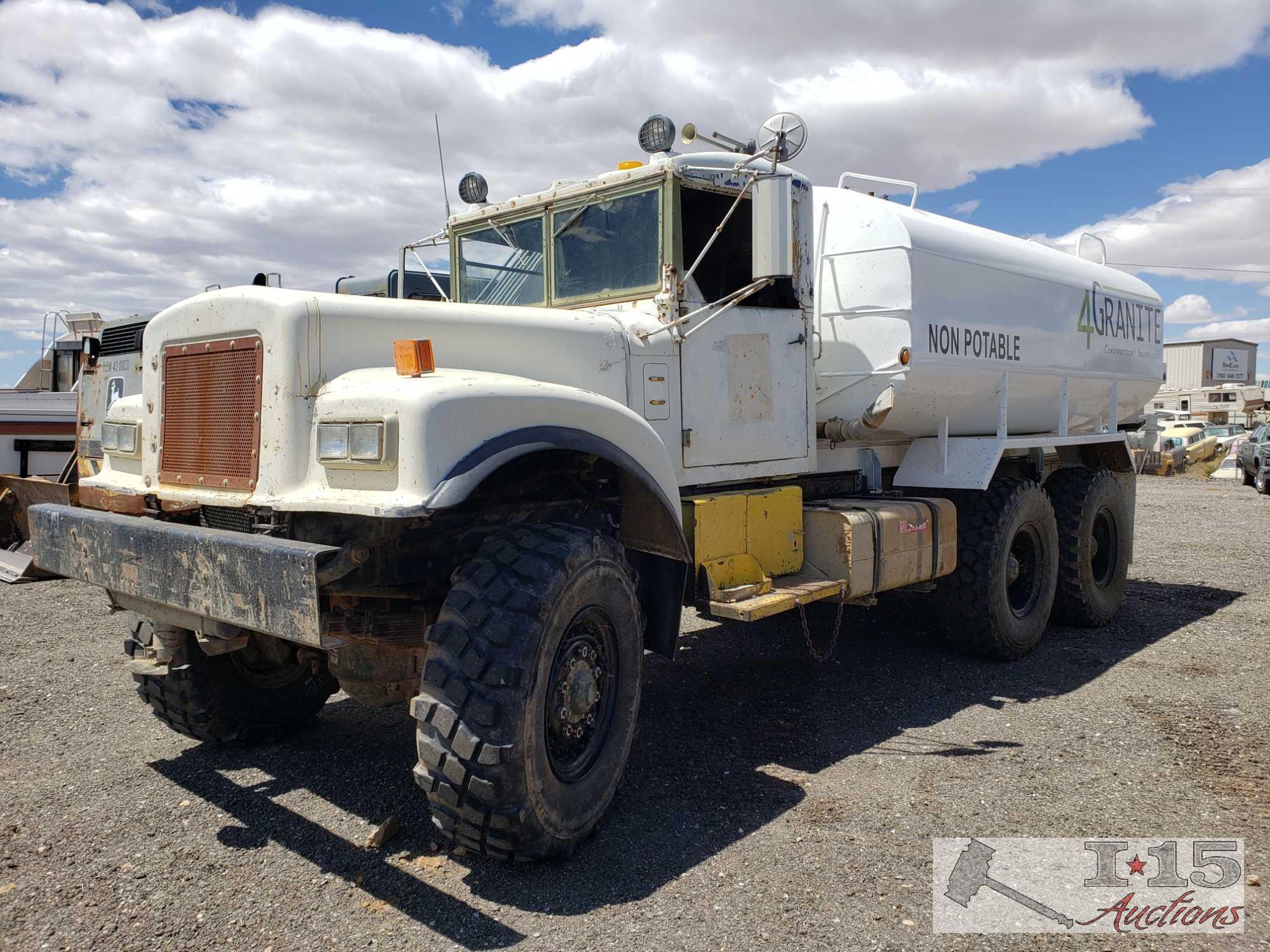 1963 Diamond T M-54 5 Ton 6X6 4,000 Gallon Water Truck, See Video!!