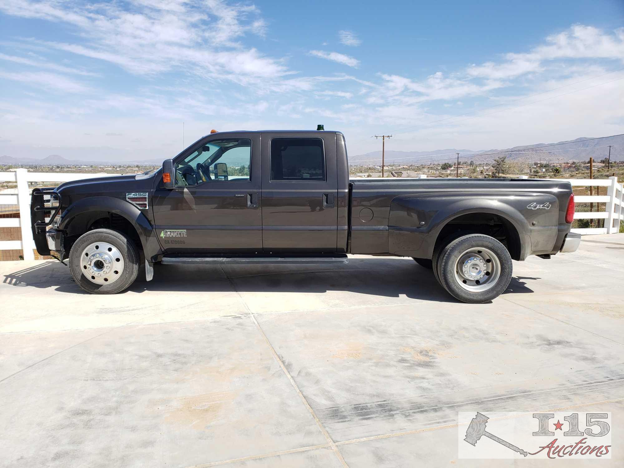 2008 Ford F-450 Super Duty Lariat 6.4L Turbo Diesel 4...4 Dually, See Video! Smog Exempt!