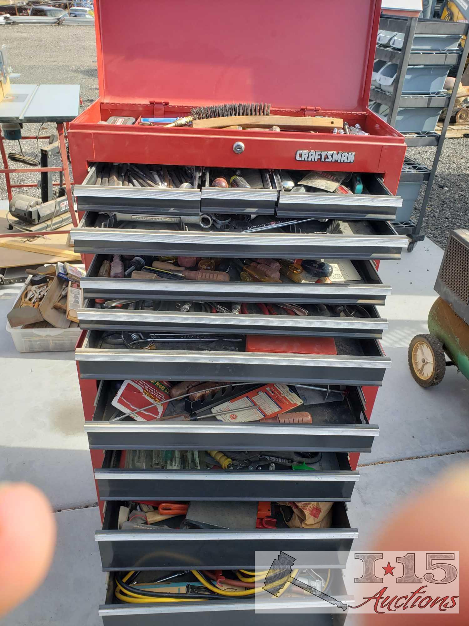 Red Craftsman Roll Away Tool Box / Tools.