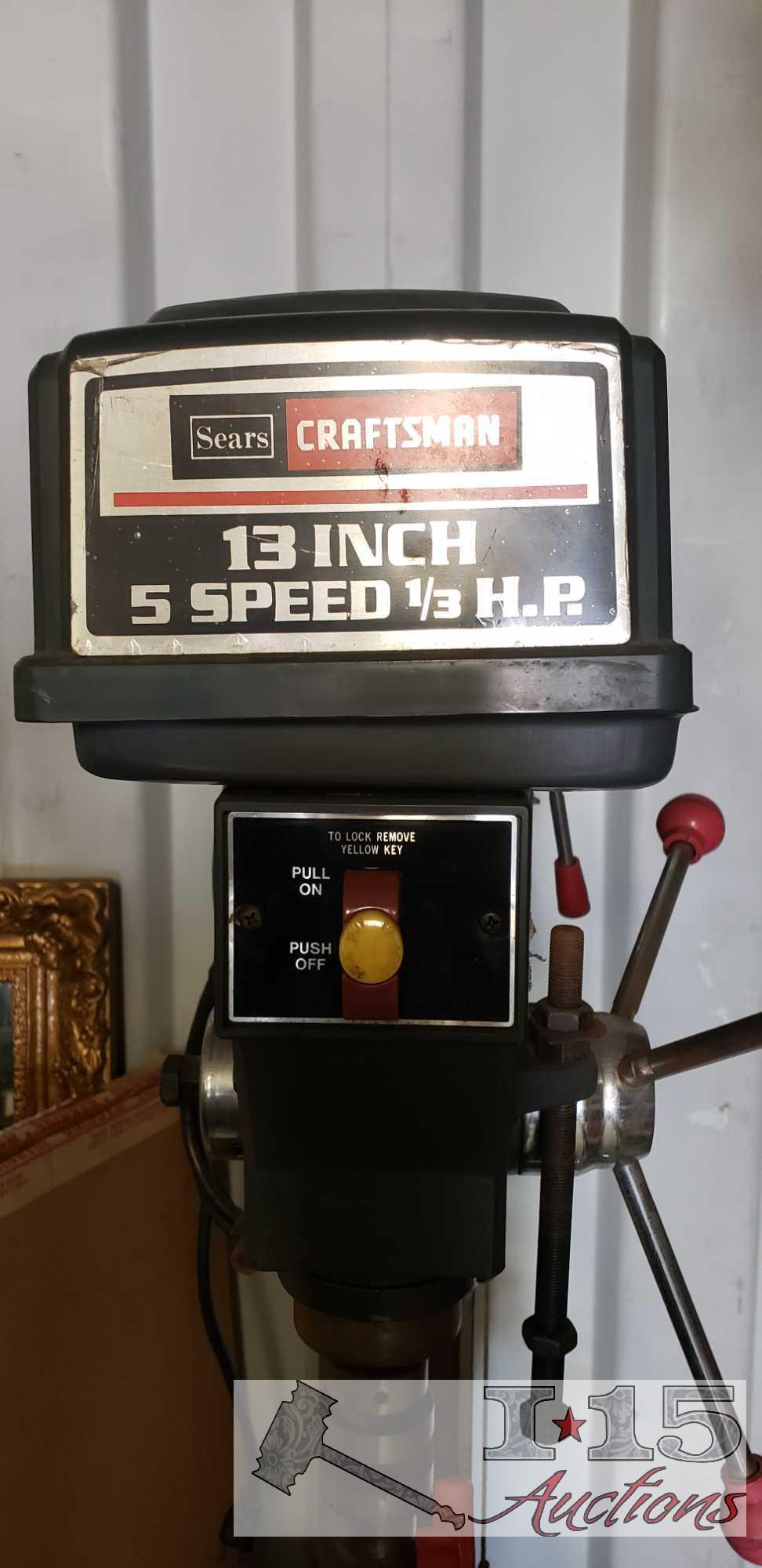 Craftsman Drill Press 13inch 5 Speed 1/3 H.P