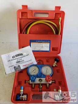 U.S. General/Tif A/C Manifold Gauge's, R-134a Service Kit