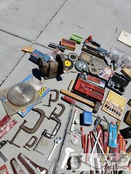 Levelers, Saw Blades, Drill Bits, Grinding Wheel, Tools, Miscellaneous Things.