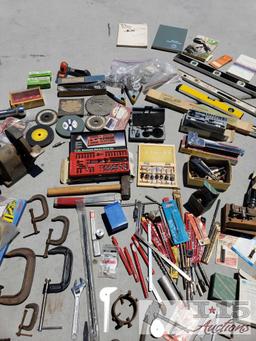Levelers, Saw Blades, Drill Bits, Grinding Wheel, Tools, Miscellaneous Things.