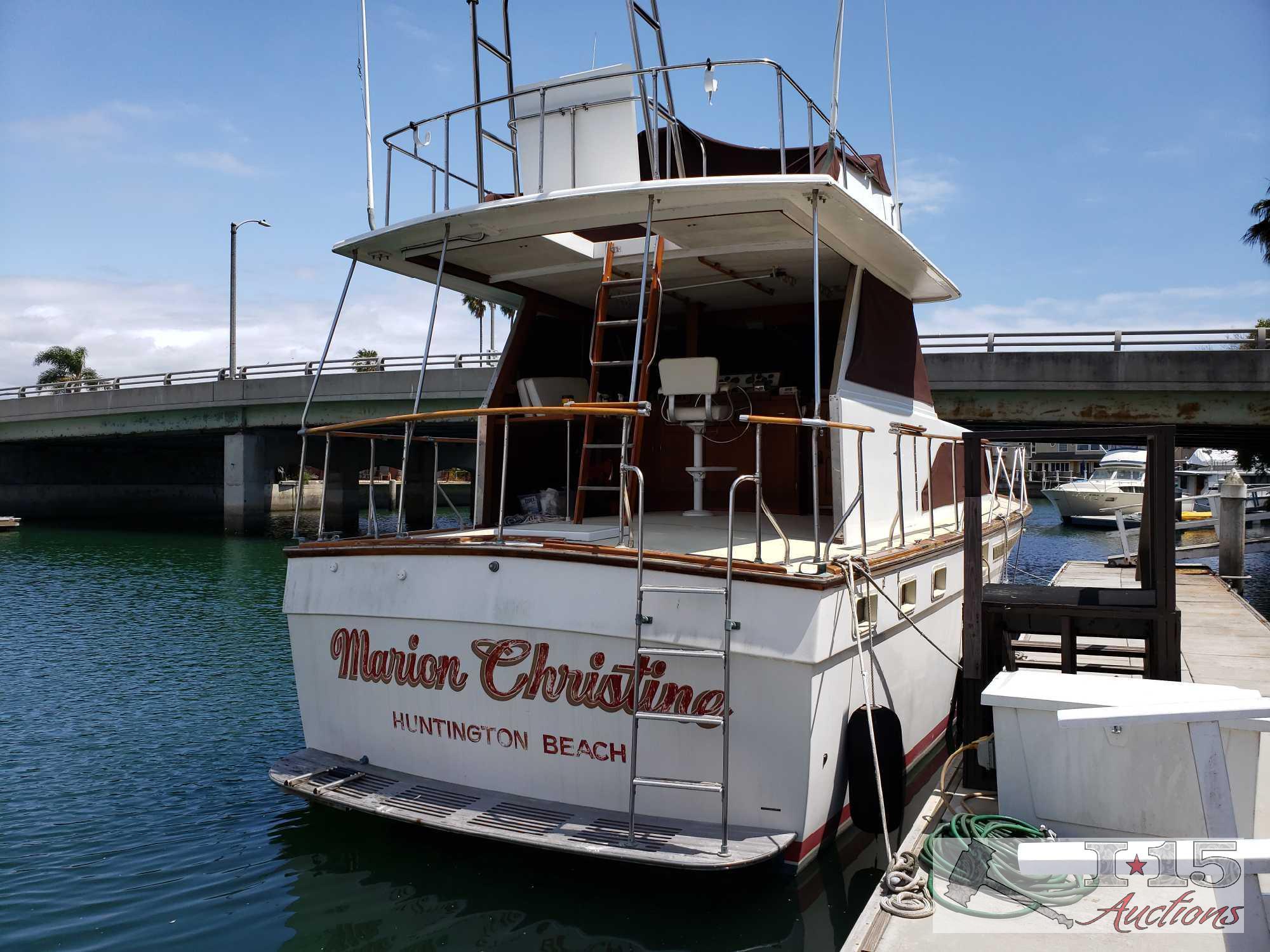 40 foot 1975 Egg Harbor Yacht with Detroit Diesels Twin engines, Located in Huntington Beach, Ca