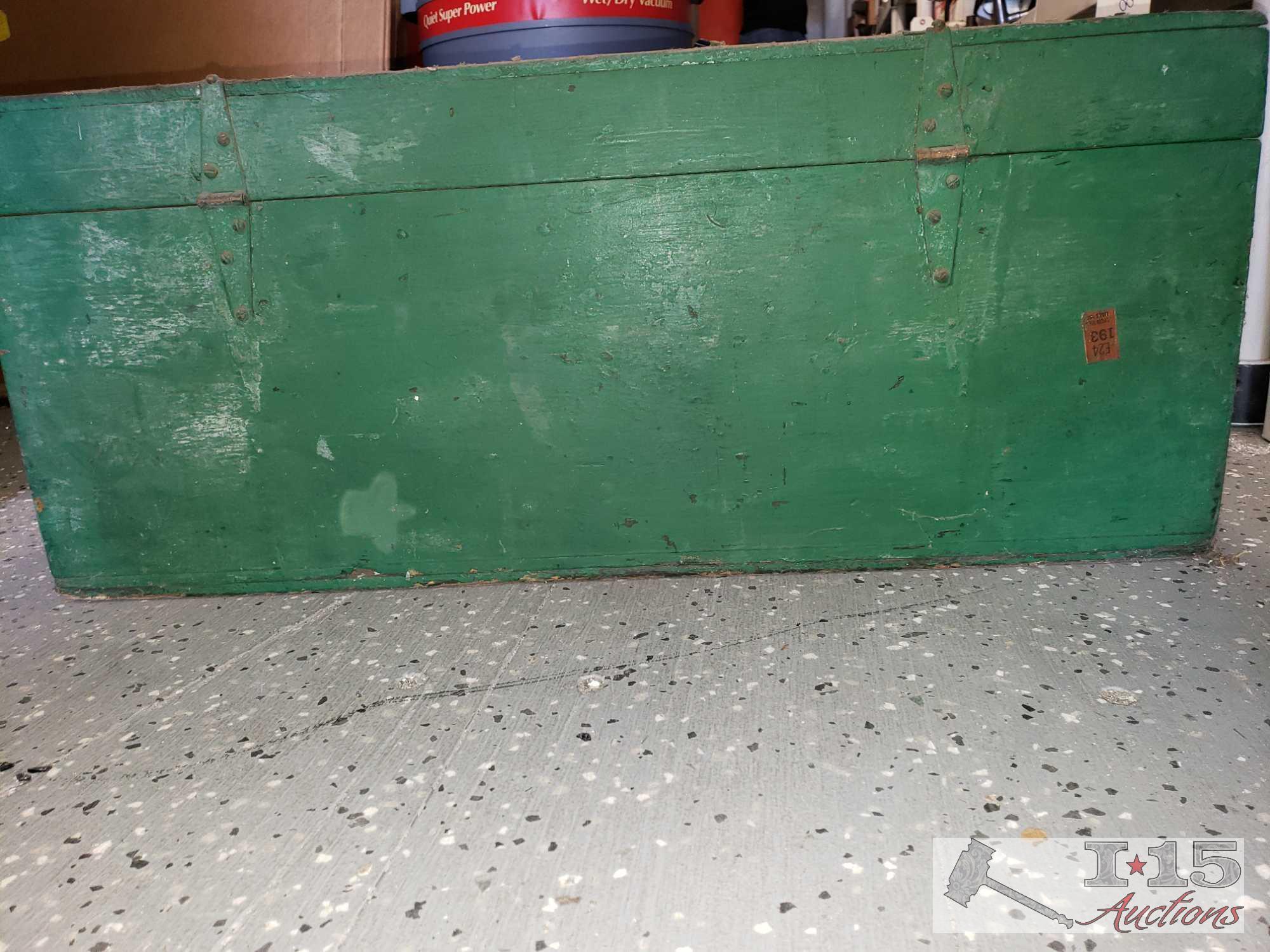 Trunk Approx 30"x12" with Misc Stuff Inside