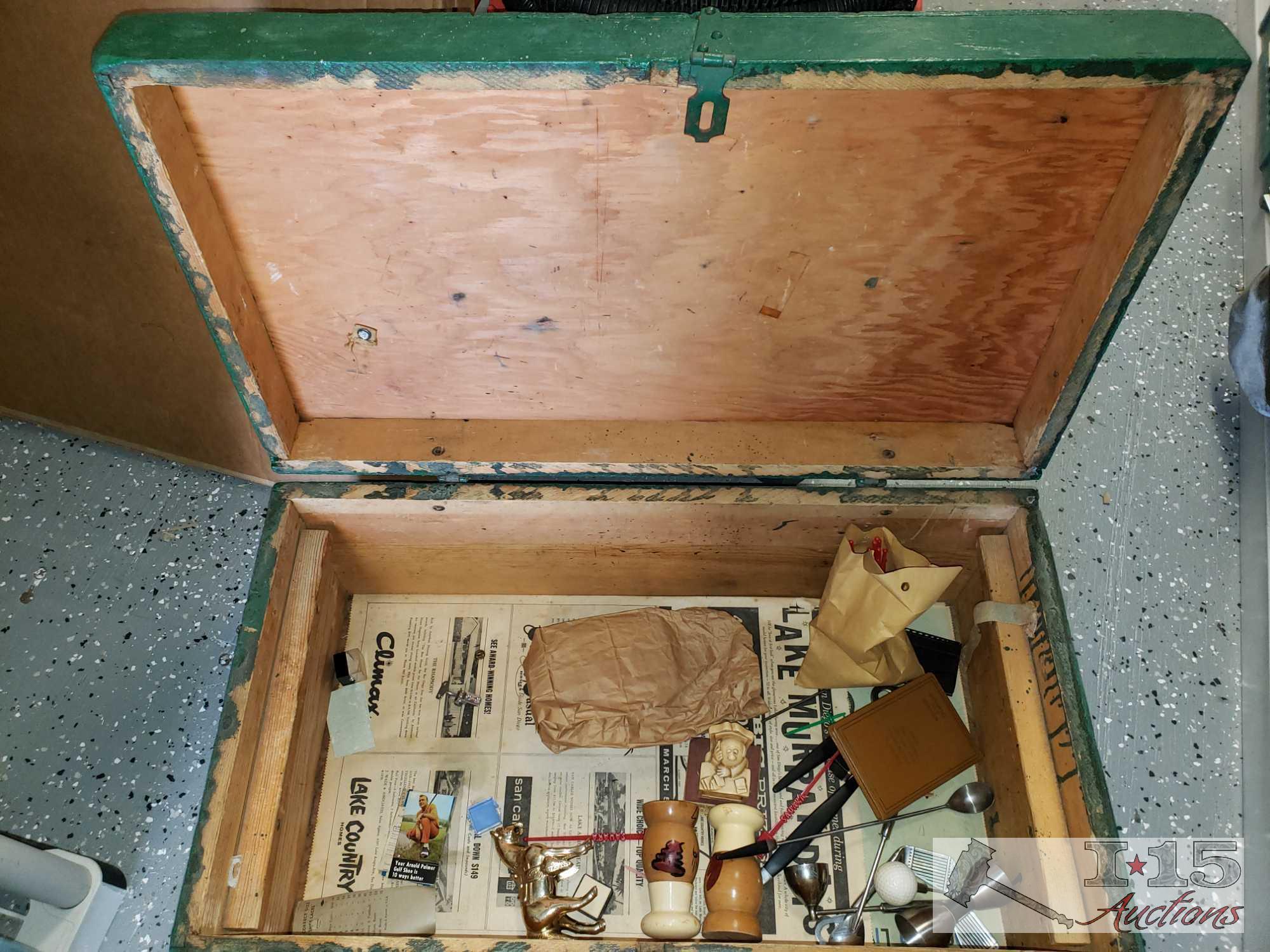 Trunk Approx 30"x12" with Misc Stuff Inside