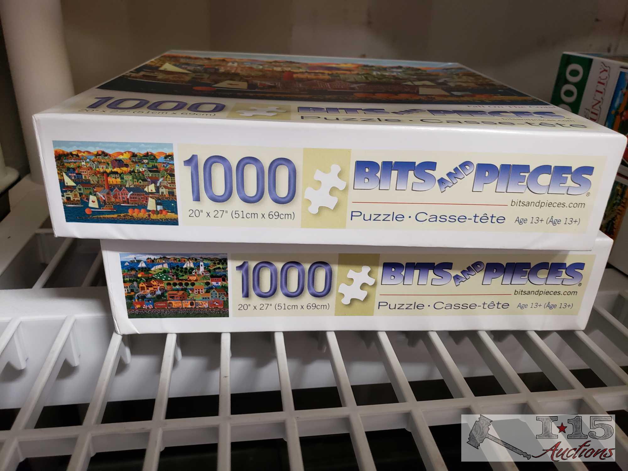 Thirteen 1000 Piece Puzzles