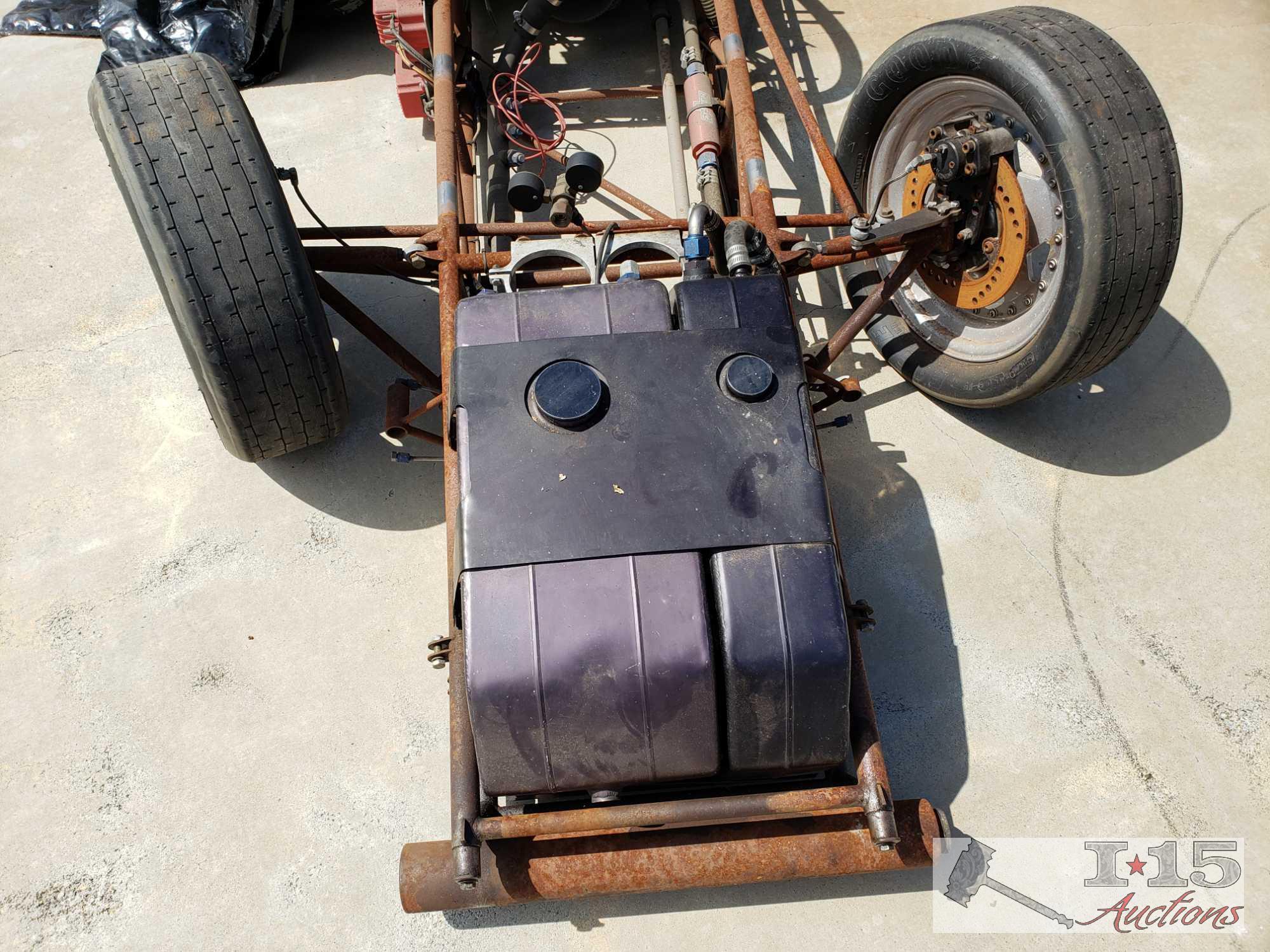 Funny Car Dragster with Fiberglass Body, BAE Aluminum Block, 1997 Ken Mooers Chassis, New Photos!