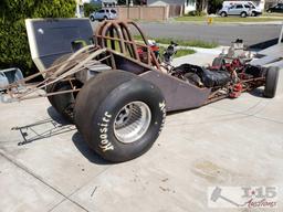 Funny Car Dragster with Fiberglass Body, BAE Aluminum Block, 1997 Ken Mooers Chassis, New Photos!