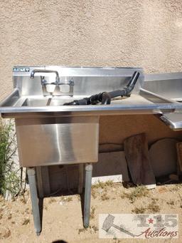 RJ Fabrication Single Stainless Steel Sink