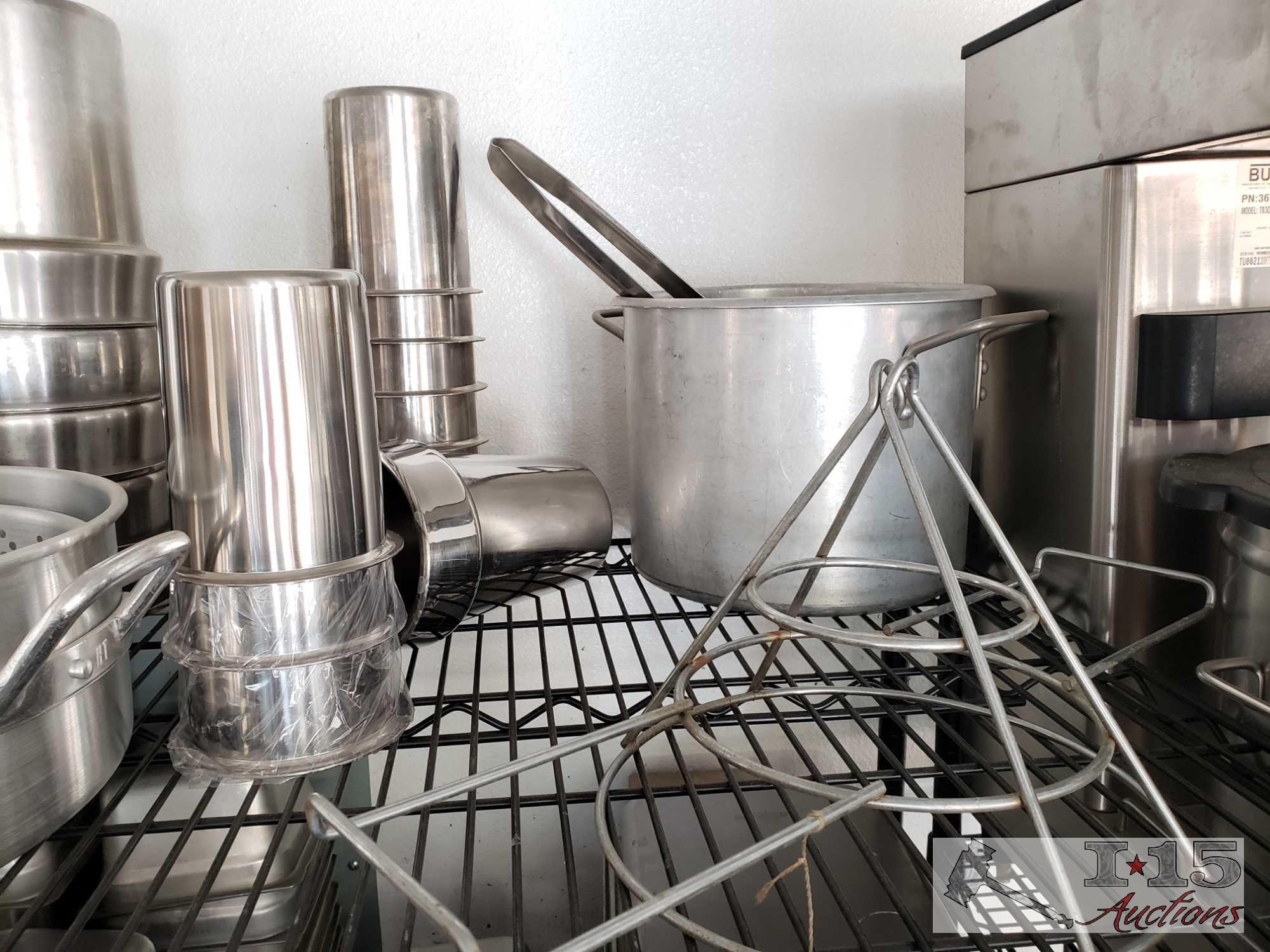 Stainless Steel Food Bins, Silverware, Pots, Utensils and More..